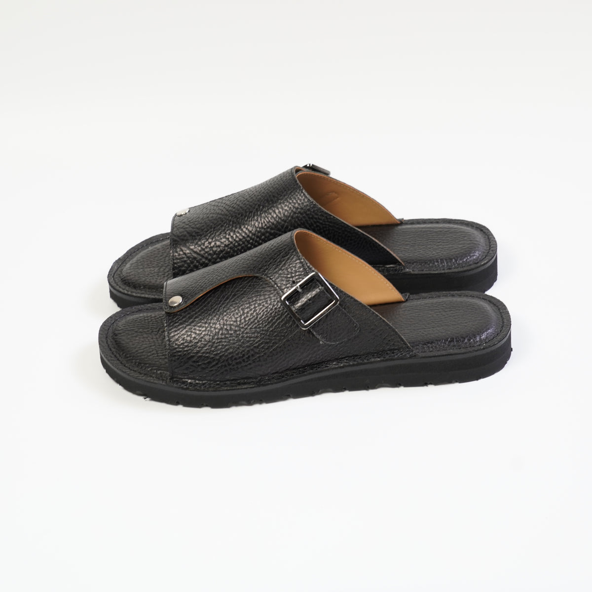 #2606 シングルモンクサンダル Black / 受注生産