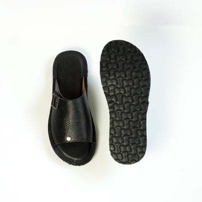 #2606 シングルモンクサンダル Black / 受注生産